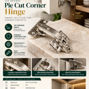 Sterling 135 Degree Pie Cut Corner Hinge