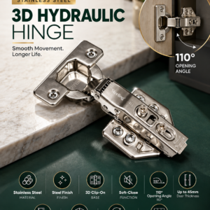 Sterling Stainless Steel 3D Hydraulic Hinge