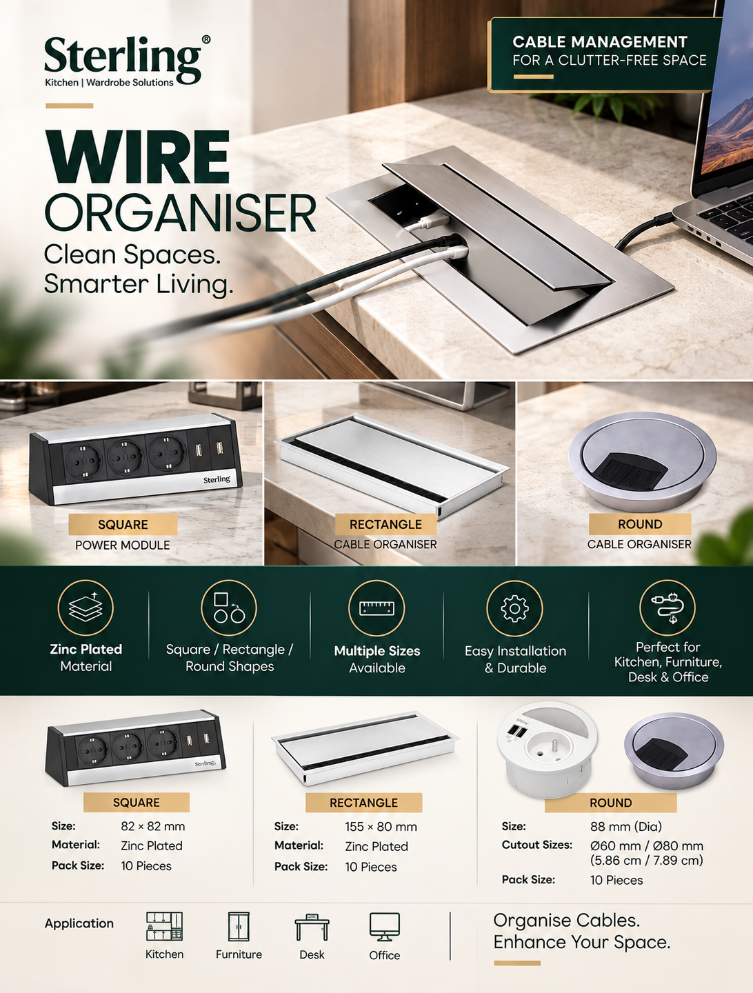 Sterling Wire Organiser