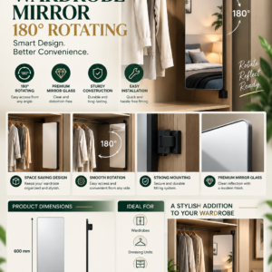 Sterling Wardrobe Mirror – 180° Rotating