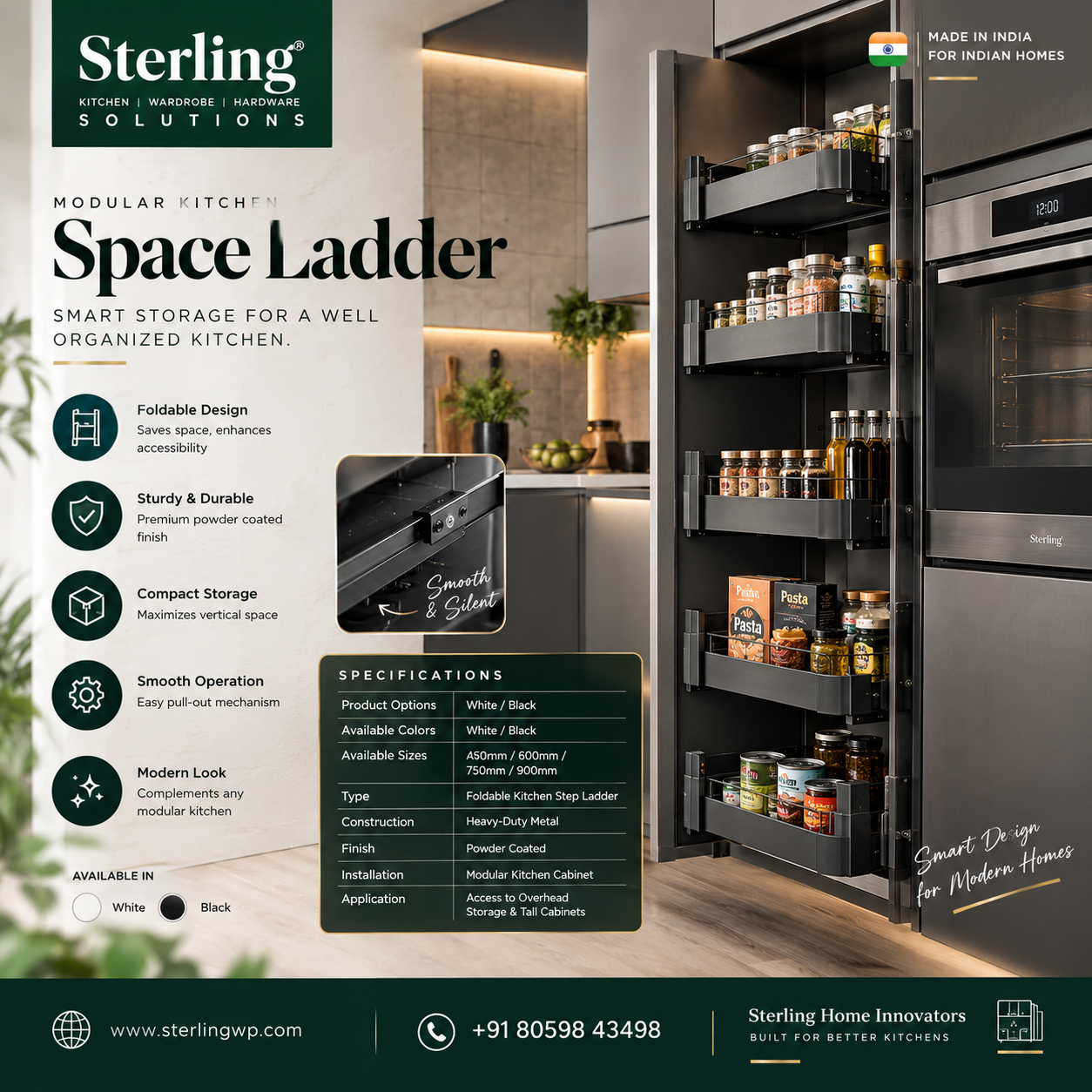 Sterling Basket Space Ladder - Image 4